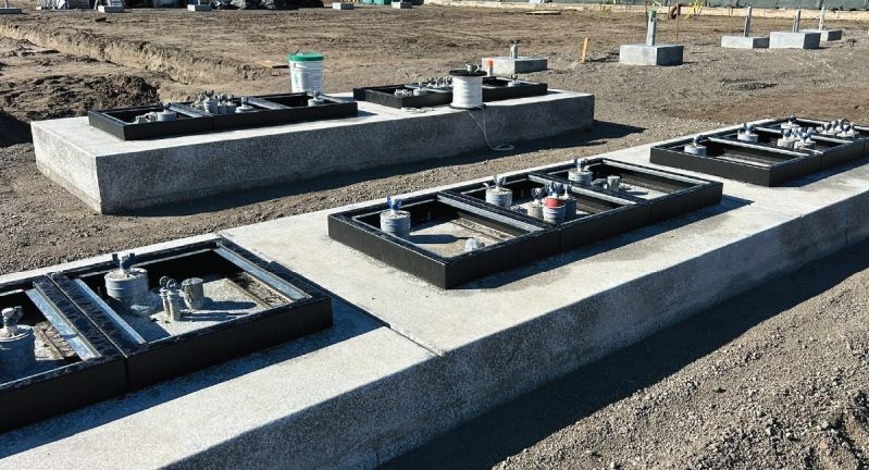 Construction remains ongoing of EV Realty's 10-megawatt, 76-charger truck charging depot in San Bernardino, California. Freight infrastructure provider Outpost is now an EV Realty investor.