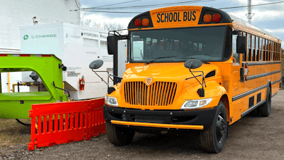 Pontiac, Michigan's new fleet of battery-electric school buses uses L-Charge's off-grid EV charging to operate without waiting for utility upgrades.