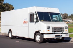 Motiv's medium-duty electric step van sits parked between deliveries.