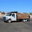 Motiv's stake bed truck sits parked between deliveries.
