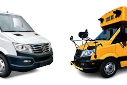 GreenPower's EV Star Cab Chassis (left) and Nano BEAST school bus.