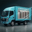 A Horizon Motor battery-electric commercial truck showcasing all-solid-state battery technology.