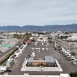 An aerial view of WattEV's newly expanded San Bernardino, California charging depot, which now has Megawatt charging.