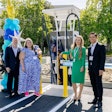 The Mitra EV leadership team at the ribbon cutting of a customer site in Rancho Cordova, California.