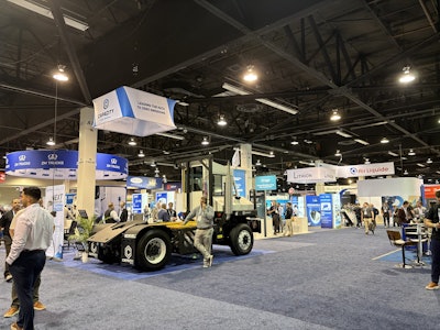 The showroom floor featuring exhibitors at the 2025 ACT Expo in Anaheim, California.