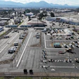 An aerial view of EV Realty's charging hub in San Bernardino, California.
