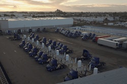 An aerial view of NFI's drayage charging operations in Southern California.