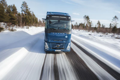 Volvo Hydrogen Combustion Truck Winter Testing