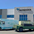 Harbinger's California headquarters with its hybrid-electric medium-duty delivery truck and a future joint platform developed with American Rheinmetall.