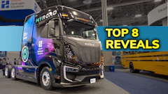 A Hyroad Energy-liveried Nikola FCEV Class 8 semi on display at ACT Expo 2026.